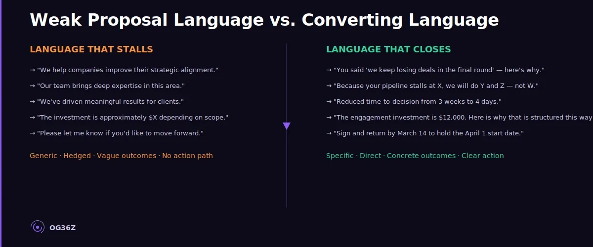 What language converts best in a consulting proposal? - og36z
