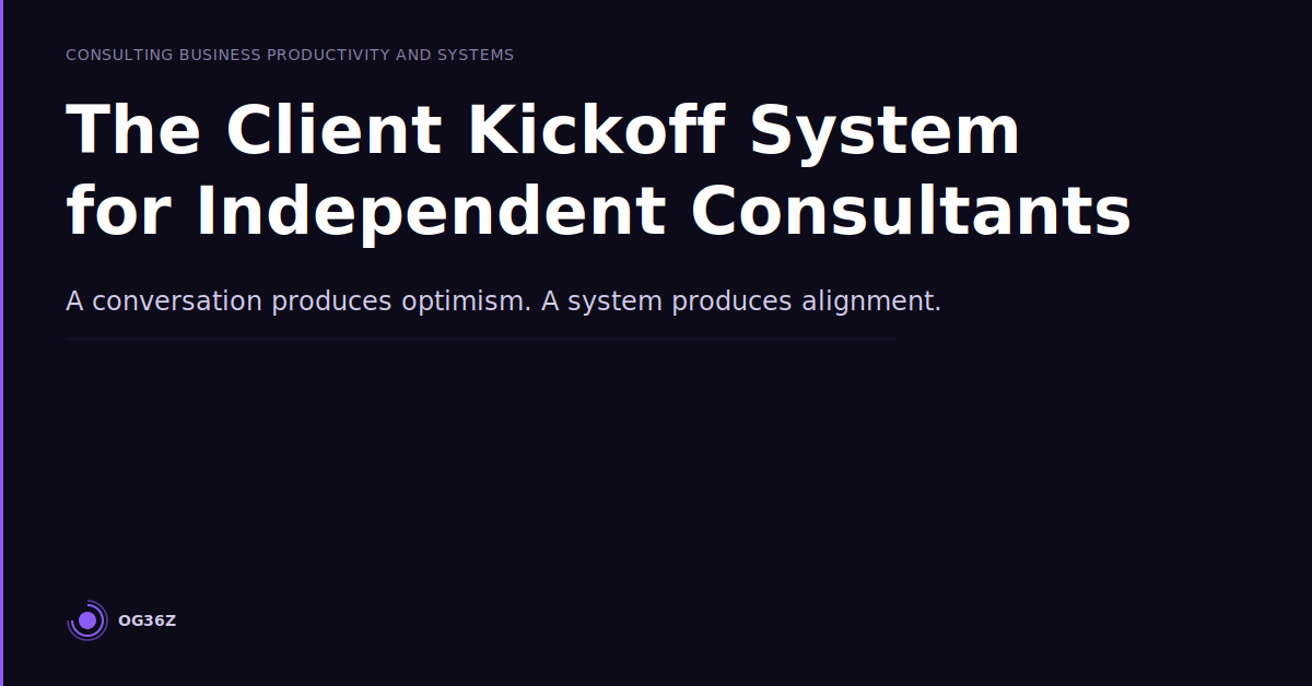 consulting client kickoff system - og36z