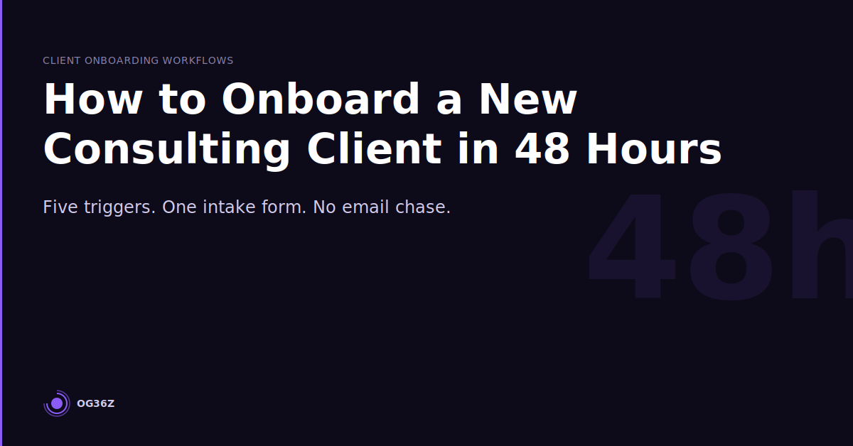 onboard consulting client in 48 hours - og36z
