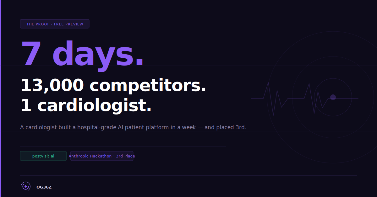 postvisit.ai - A Cardiologist Built an AI Patient Platform in 7 Days - og36z