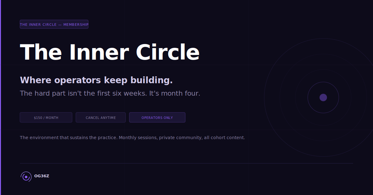 The Inner Circle: Where Operators Keep Building - og36z
